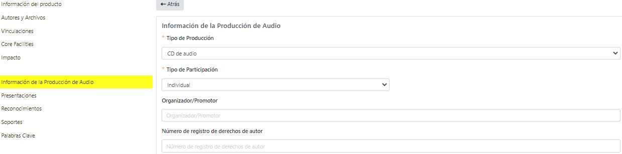 Producción audio